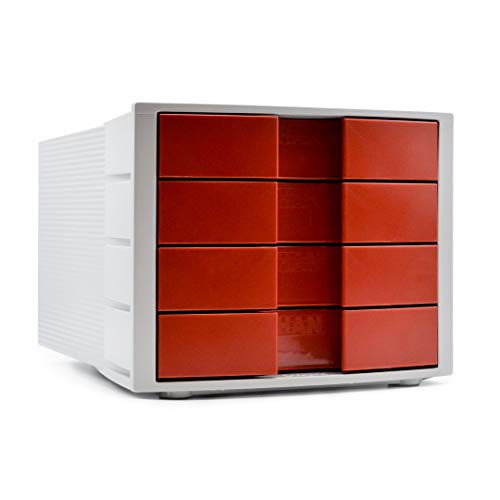 Arquivador HAN MUEBLES Y ACCESORIOS Impuls 1010-X-17 HAN - Organizadores de mesa - cinzento, vermelho, plástico, 4 gavetas