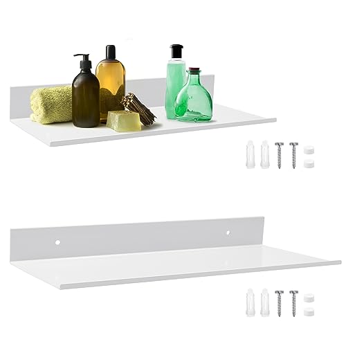 Estante Flutuante METAL 2 Unidades (Branco - Metal) LIMITADA - Prateleiras de parede e ledges - flutuante, metal, 2 unidades