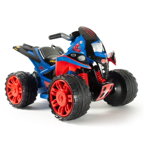 Mota DISFRAZZES de Quad Bateria The Beast Spiderman (12 V) INJUSA - Veículos de passeio - Spiderman, 12 v, 6 km/h, 30 kg, pedal acelerador