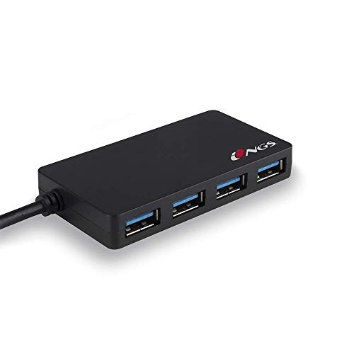 Adaptador de Interface NGS Ihub 3.0 Usb 3.0 (3.1 Gen 1) Type-A 5000 Mbit/S Preto NGS - Concentradores usb e firewire - usb 3.0, 5000 mbit/s, plug & play, 4 portas