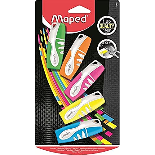 Lápis de Cor MAPED Color'Peps Fluorescentes Maped - Marcadores e marcadores de texto - fluorescentes, pontas grossas, borracha, destacar