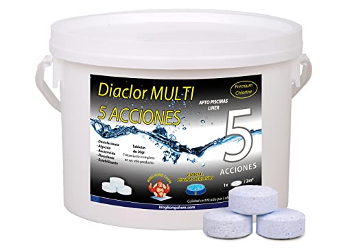 DIACLOR Multi 5 Acciones 3Kg 1 Unidades Aquapool - Limpeza de piscinas e produtos químicos - multi, 3 kg, 5 acciones