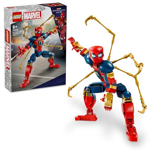LEGO Marvel - Figura de Iron Spider-Man - 76298 (Idade Mínima: 8) LEGO - Blocos de encaixe - iron spider-man, marvel, armadura, Tony Stark, braços articulados
