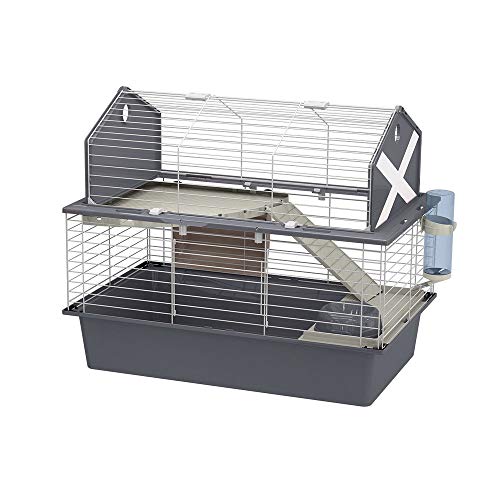 Gaiola para coelhos FERPLAST Barn 80 Cinzento FERPLAST - Habitats e gaiolas para pequenos animais - gaiola, coelho, ferplast, barn 80, cinzento
