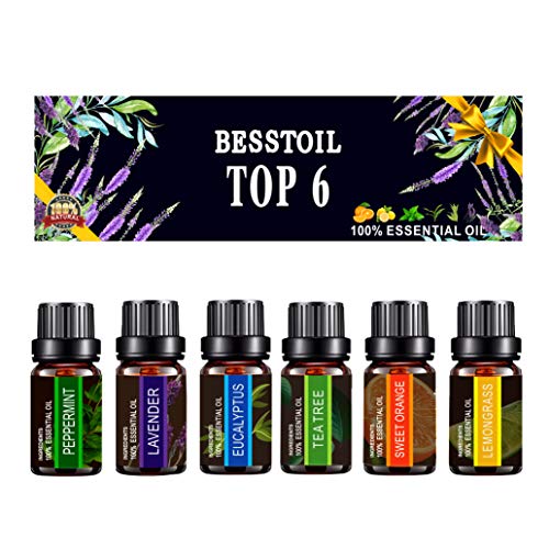 Conjunto de Óleos Essenciais BESSTOIL Top 6 (10 ml) Besstoil - Óleo fragrante - óleos essenciais, 10 ml, besstoil