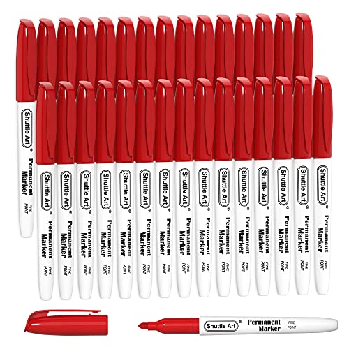 Marcador Permanente SHUTTLE ART Vermelho (30 Un) Shuttle Art1 - Marcadores e marcadores de texto - tinta permanente, 30 cores, resistente à água, superfícies lisas