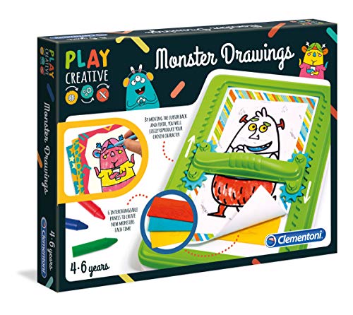 Jogo de Tabuleiro CLEMENTONI 400555 (Idade Mínima Recomendada: 4 anos) CLEMENTONI - Roupa de cama e cama - crianças, frottage, monstruos, coloração