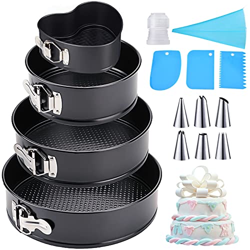 Conjunto de Formas Amzeeniu com Bifurada para Pastelaria Amzeeniu - Formas para bolos e moldes - pastelaria, tartes, encaixe, removível