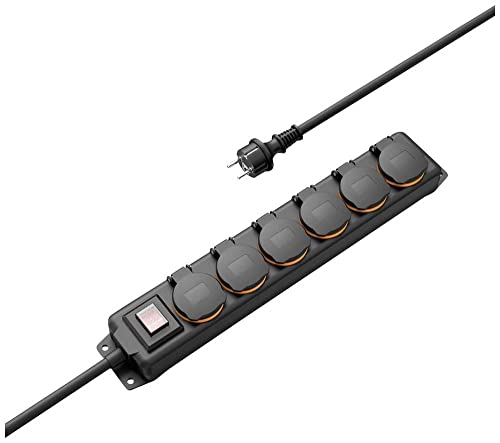 Extensão Elétrica HAMA 00107106 | Preto (Electricidade e Domótica) Hama - Filtros de linha e supressores de surtos - preto, 16 A, 3680 w, 6 tomadas