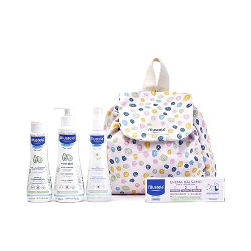 Mochilas MUSTELA Little Moments (0.5 L - Rosa) Mustela - Conjuntos de presente para bebê - 0.5 L, impermeável, resistente, bolso exterior