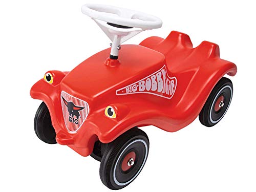 Carro Infantil BIG Bobby Classic Vermelho (Idade Mínima: 2) BIG - Veículos de empurrar e pedalar - rodas macias, bancos ergonômicos, encosto, proteção segurança