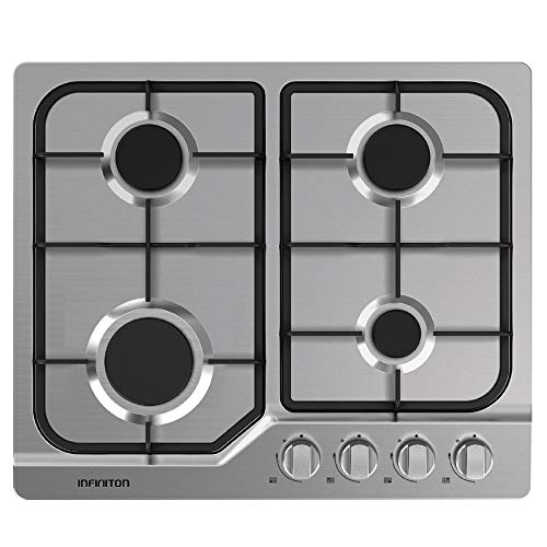 Placa de Gás INFINITON GAS419H (Gás Natural - 59.5 cm) Infiniton - Cooktops - gás natural, 59.5 cm, inox