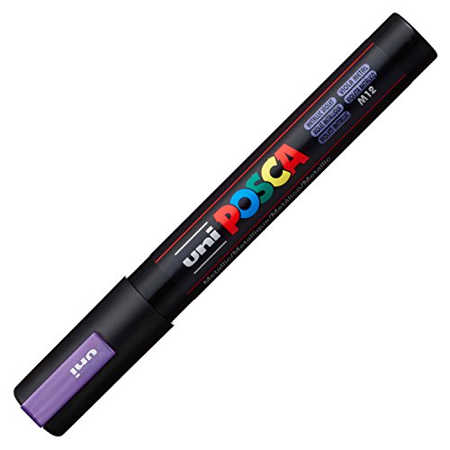 Marcador para Quadro Branco UNI POSCA Violeta (3.6x0.9mm) Mitsubishi Pencil Co. Japan - Marcadores e marcadores de texto - violeta, 3.6x0.9mm, lavável, anti-secamento