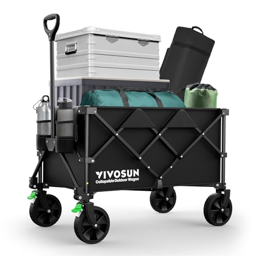 Carrinho de Picnic VIVOSUN 3 Caixa com Rodas VIVOSUN - Carrinhos de utilidade - 3 caixas, rodas, alça ajustável, resistente