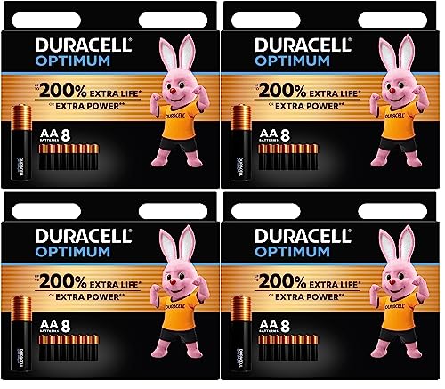 Pilhas DURACELL Optimum Alcalino (32 unidades) Duracell - Baterias - alcalino, aa, 2200 mAh, 32 unidades