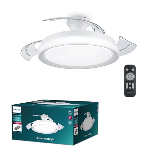 Ventoinha PHILIPS Bliss 2 8711/12 (Branco - 60 W) Signify - Ventiladores de teto - 60 W, 4 velocidades, luz LED, mando a distancia