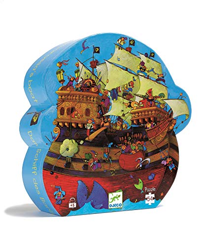 Puzzle DJECO The Pirate Ship of Barbarossa 54 Peças Djeco - Quebra-cabeças de encaixar - puzzle, madeira, 54 peças, criança