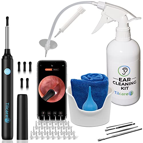 Kit de Extração de Cera de Orelhas TILCARE Tilcare - Banho e corpo - cera, ouvido, luz LED, irrigador, escopo, limpeza