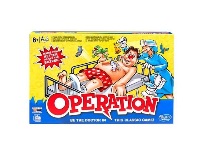 Jogo de Tabuleiro HASBRO GAMING Operation (Idade Mínima: 6) Hasbro - Jogos - jogo de tabuleiro, hasbro gaming, operação, idade mínima 6, retira peça, evita alarma