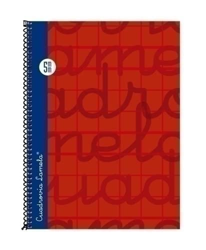 Caderno LAMELA Spiral Vermelho (A4 - Quadriculado) Lamela - Cadernos e bloco de notas - quadriculado, espiral, brilho, margens