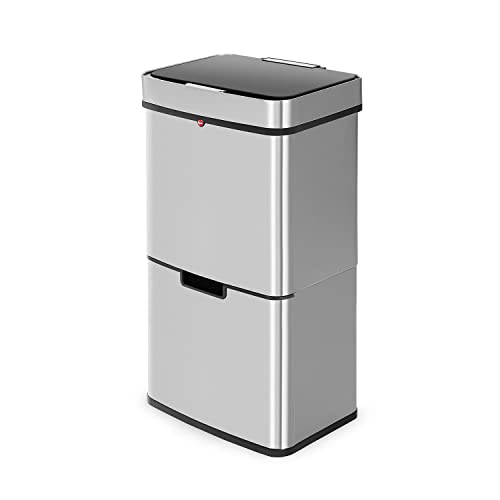 Sistema de Lixo de Cozinha HAILO 0656-001 | Aço inoxidável Hailo - Carrinhos e caddies de limpeza - 54 kg, aço inoxidável, preto, cinzento