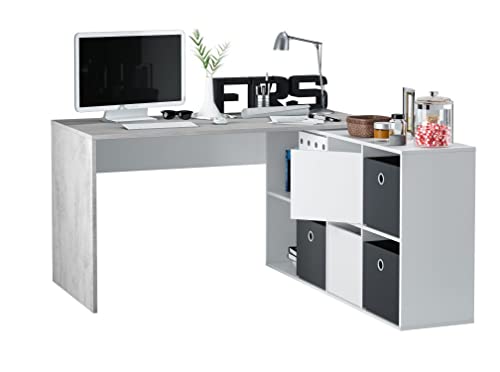 Secretária INNOVATION HOME FURNISH MESASCREENXLGRIS (Cinza - Aglomerado - Melamina - 74 x 136 x 139 cm) Habitdesign - Mesas - cinzento, aglomerado, melamina, 74x136x139cm
