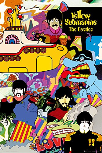 Poster MAXI POSTER The Beatles Yellow Submarine 61 x 91.5 cm GB eye - Pósteres, impressões e arte visual - 61 x 91.5 cm, alta qualidade, variedades de desenhos