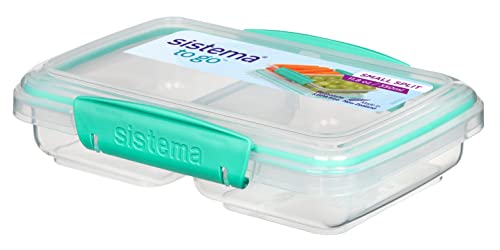 Caixa de armazenamento de comida small split to go 350ml Sistema - Lancheiras e sacos - 350ml, dual compartimento, fácil transporte, lavável