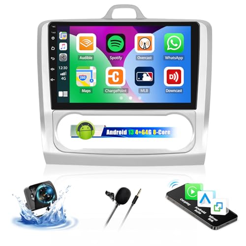 Autorrádio AutoCarPlay 8 Núcleos Android 13 CarPlay Android Auto 2din para Ford Focus MK2 Exi MT 2004-2011 OiLiehu - Áudio - carplay, android auto, ford focus mk2, 2 din