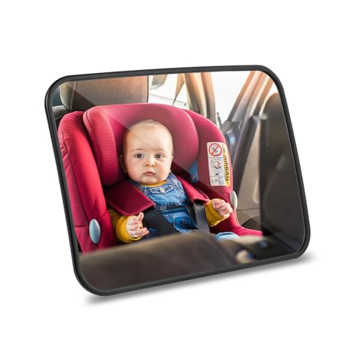 Espelho Auto Aiqinu 100% Impermeável e Anti-Ruptura Preto AiQInu - Acessórios para cadeirinhas de bebê - impermeável, anti-ruptura, vidro temperado