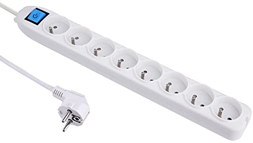 Extensão Elétrica CUC EXERTIS CONNECT 35401 Electraline - Filtros de linha e supressores de surtos - 8 tomas, interruptor, versátil, moderno