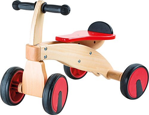 Carro Infantil SMALL FOOT COMPANY Red Racer Small Foot by Legler - Veículos de empurrar e pedalar - madeira, rodas de borracha, alças de borraca, segurança