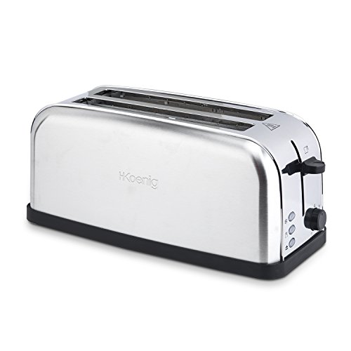 Torradeira H.KOENIG Tos28 (850 W - Capacidade: 1.5 L) H.Koenig - Eletrodomésticos de cozinha - 850 W, 1.5 L, temperatura ajustável, 2 ranhuras