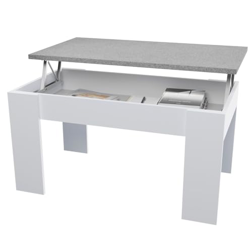 Mesa de Apoio AMUEBLATE ONLINE (Branco - Melamina e MDF - 90x50x46cm) amuéblate online - Conjuntos de móveis - branco, melamina, MDF, 90x50x46cm