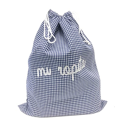 Saco de Roupa Reutilizável VICHY COLOR Azul Marinho Haberdashery Online - Cestos de roupa - reutilizável, azul marinho
