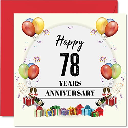 Cartão de Felicitação STUFF4 78 Aniversário De Casamento Stuff4 Ltd. - Cartões de cumprimentos e de nota - felicitação, aniversário, casamento