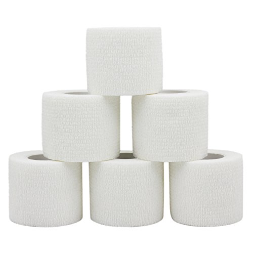 COMOMED Bandagem Adesiva 5Cm X 4,5M 6 Unidades COMOmed - Fita e bandagens médicas para animais de estimação - bandagem adesiva, 5 cm x 4,5 m, 6 unidades