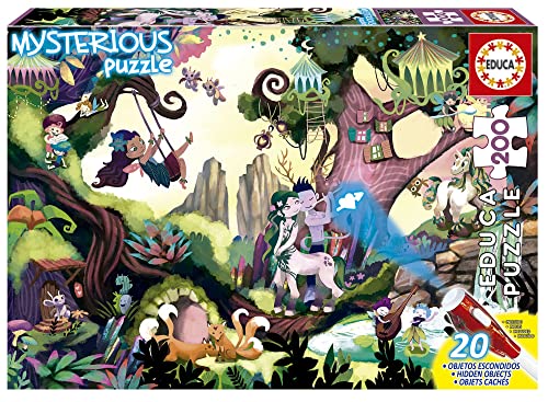 Puzzle EDUCA BORRAS Mysterious Forest (Idade Mínima: 6 Anos - 200 Peças) EDUCA - Quebra-cabeças - madeira, 200 peças, 6 anos, desenhos infantis