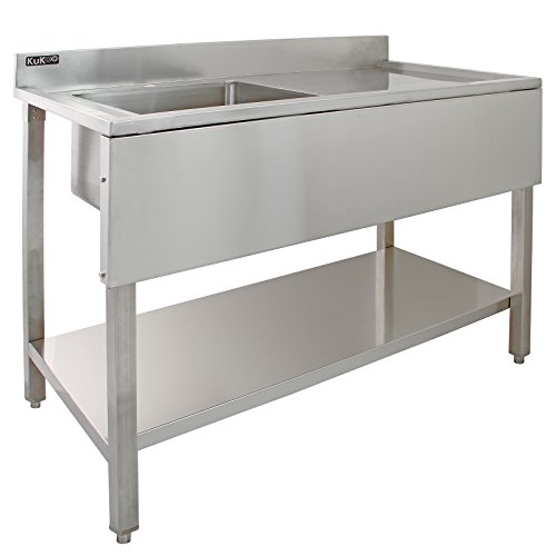 Cuba de Cozinha KUKOO 120x60x90cm (Inox) KUKOO - Pias de cozinha e utilidade - inox, 120x60x90cm, escoamento