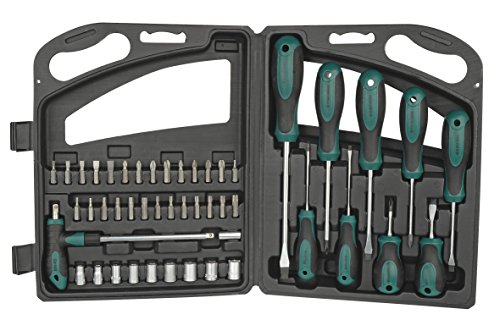 Conjunto de ferramentas MANNESMANN 11247 (47 peças) Brüder Mannesmann - Conjuntos de ferramentas manuais - 47 peças, chave de gancho, chave de fenda, Phillips, torx