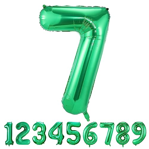 Globo Nº 7 com Comemoração (Verde - 100 cm) xinmei - Balões - verde, 100 cm