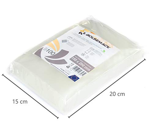 Bolsas de Embalar a Vácuo JUMBO 150X200Mm - 100 Unidades Bolsemack - Bolsas para seladoras a vácuo - bolsa, embalar, vácuo, jumbo