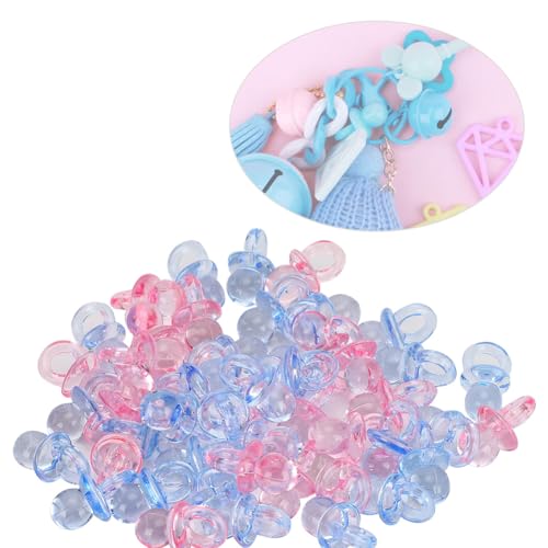 Chupeta Acrilonitrila 100 Unidades Rosa Transparente Azul BIKING - Chupetas e mordedores - acrilônica, rosa transparente, azul, 100 unidades