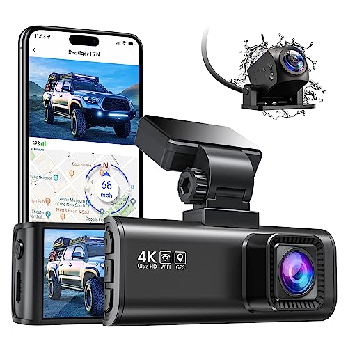 Dash Cam Redtiger 4K com GPS e WiFi (Câmara de Vídeo) Redtiger - Câmeras de vigilância - 4k, gps, wifi, preto