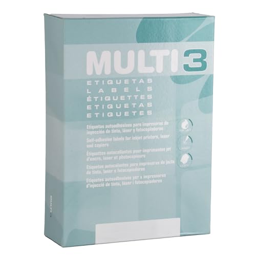 Etiqueta para impressão MULTIFUNTIONEERS 10533 Multi3 - Papel de impressora e copiadora - branco, 210x297mm, 500 folhas, adesivos permanentes