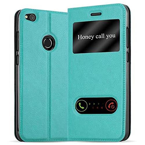 Capa Huawei P8 Lite 2017 CADORABO Azul Turquesa CADORABO - Capas para telemóveis - couro, azul turquesa, resistente ao pó, resistente a riscos