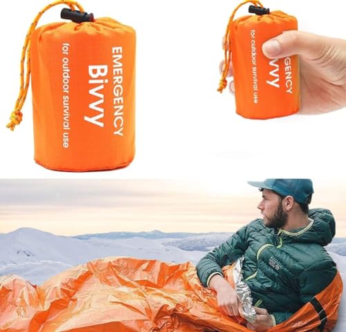 Saco de Dormir Emergência Lattcure (Laranja) YYSM - Sacos de dormir - polietileno, anti-golpes, laranja, 120g