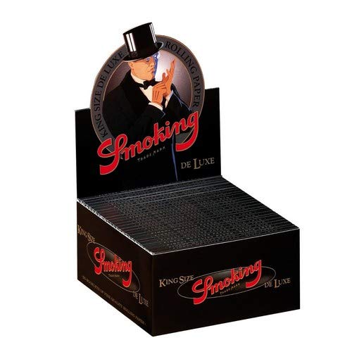 Caixa de 50 Capas para Cartões KING Deluxe Smoking (Recondicionado Como Novo) Smoking - Acessórios de fumar - capacidade 50, king deluxe, recondicionado