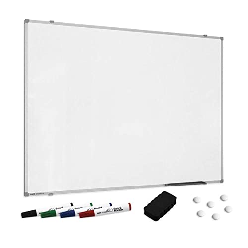 Quadro Branco SAM CREATIVE (60 x 90 cm) SAM online stores - Quadros de exibição - quadro branco, 60 x 90 cm, metal, suporte rotuladores, superfície fácil limpar