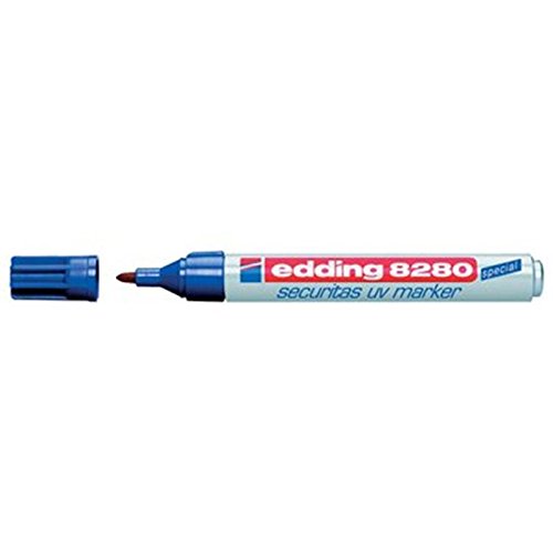 Marcador UV SECURITAS E-8280 (Ponta Redonda) Edding - Marcadores e marcadores de texto - ponta redonda, tinta permanente, aplicação UV, praticamente todos os materiais